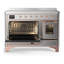 Cuisinière à induction de 48 pouces avec 6 éléments à induction en acier inoxydable Majestic III Series (garniture en cuivre)-124828917-124828920