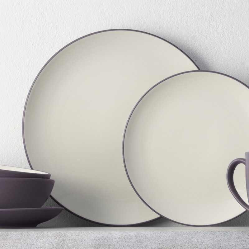 Noritake Colorwave Coupe 4-Piece Place Setting, Service for 1, Plum