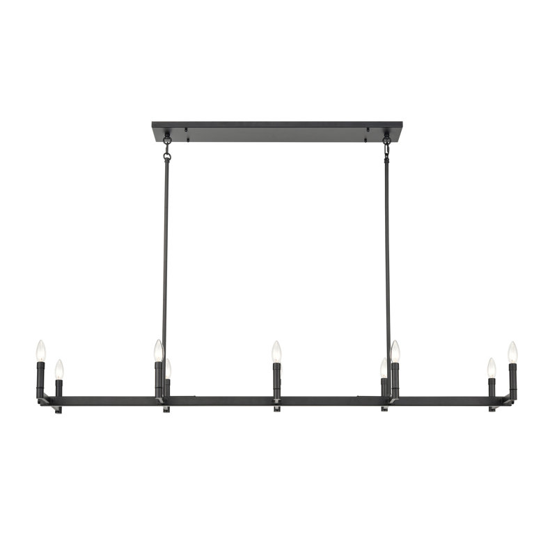 Millennium Lighting Lauver 10 Light Chandelier Ceiling Light in Matte Black with