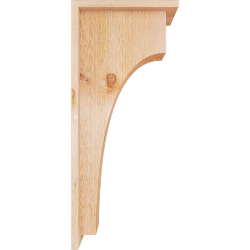 Corbeau Huntington avec plaque arrière, H 28 po x l 6 po x P 12 po, Cèdre rouge, Sciage brut