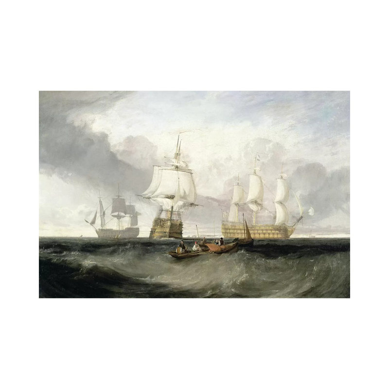 The "Victory" Returning From Trafalgar by J.M.W. Turner - Wrapped Canvas Painting, 20.32cm H x 30.48cm W x 1.91cm D