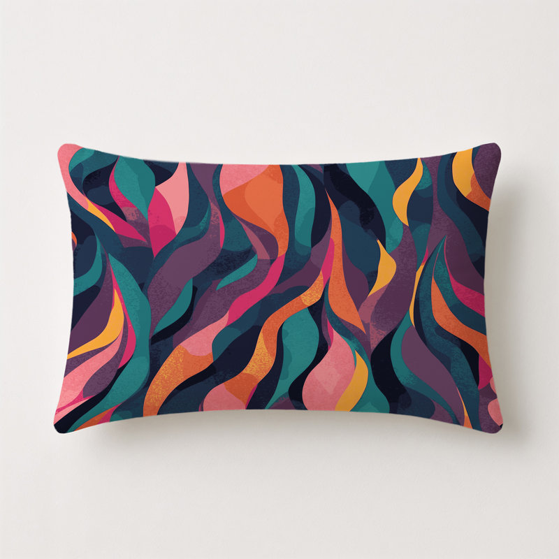 Coussin décoratif intérieur et extérieur Neon Warp, Rectangle H 18 po x l 25 po