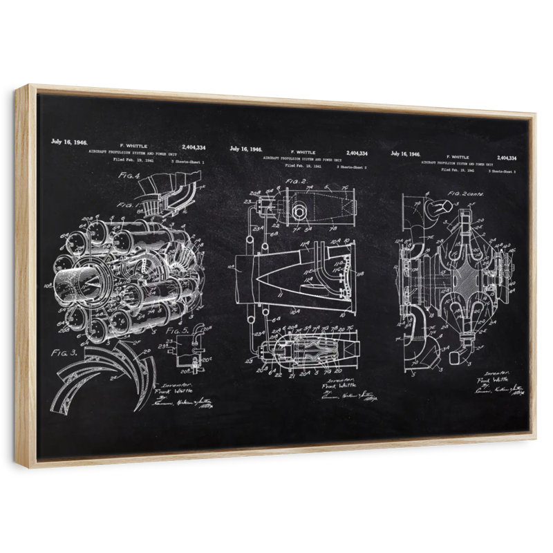 Système de propulsion d'aéronef et unité de puissance, Cadre flottant en bois naturel, 13 po x 9 po