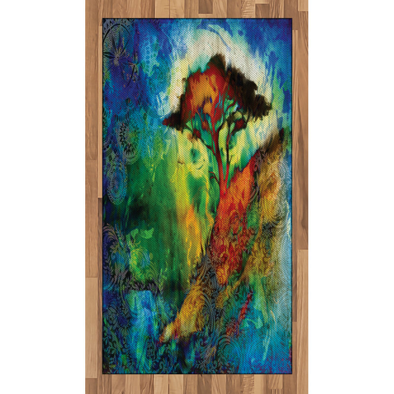 Tapis décoratif bohémien, Rectangle 2 pi 7 po x 5 pi
