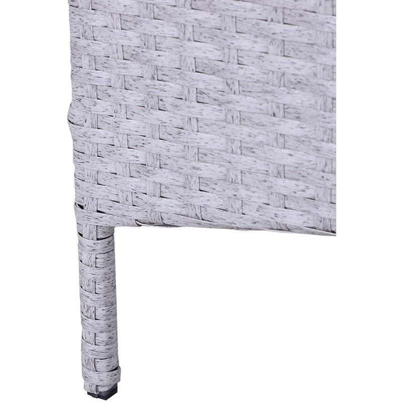 Garman 2 Seater Rattan Conversation Set, Grey