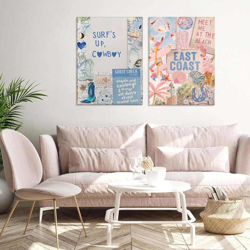 2 Piece Wrapped Canvas Print, 40cm H x 60cm W