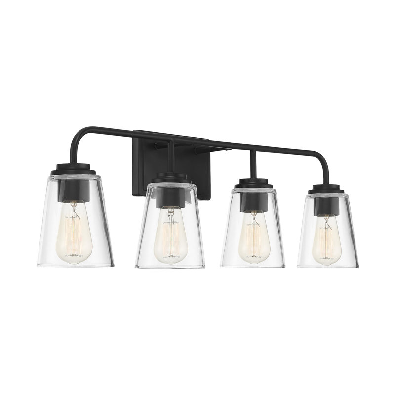 Luminaire suspendu 4 lumières Merilian Kenilworth, Noir mat