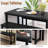 Farmhouse Space-Saving Dining Set with 2 Benches for 4-6-401276886