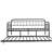 Twin Size Metal Daybed Frame with Trundle, Heavy Duty Steel Slat Support Sofa Bed Platform with Headboard, No Box Spring Needed, Black