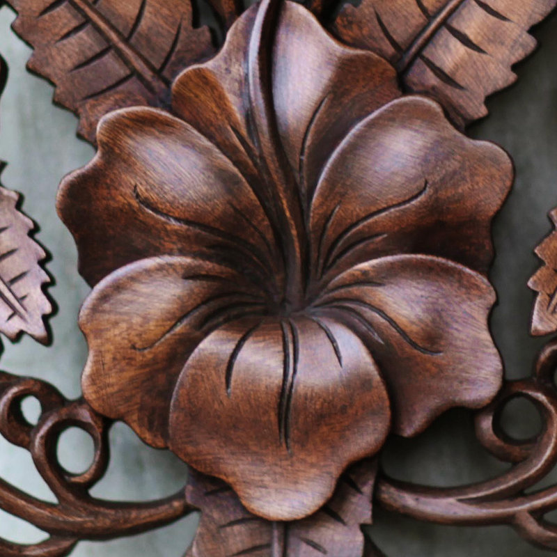 Décoration murale panneau en relief floral fait à la main