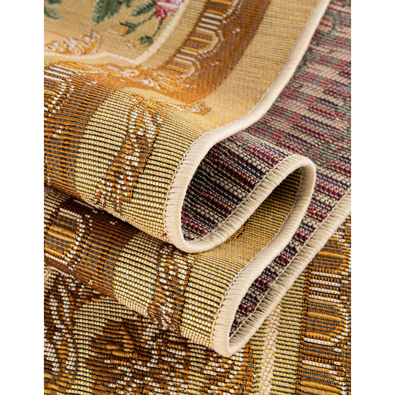 Tapis d'extérieur traditionnel, Rond 3 pi 1 po
