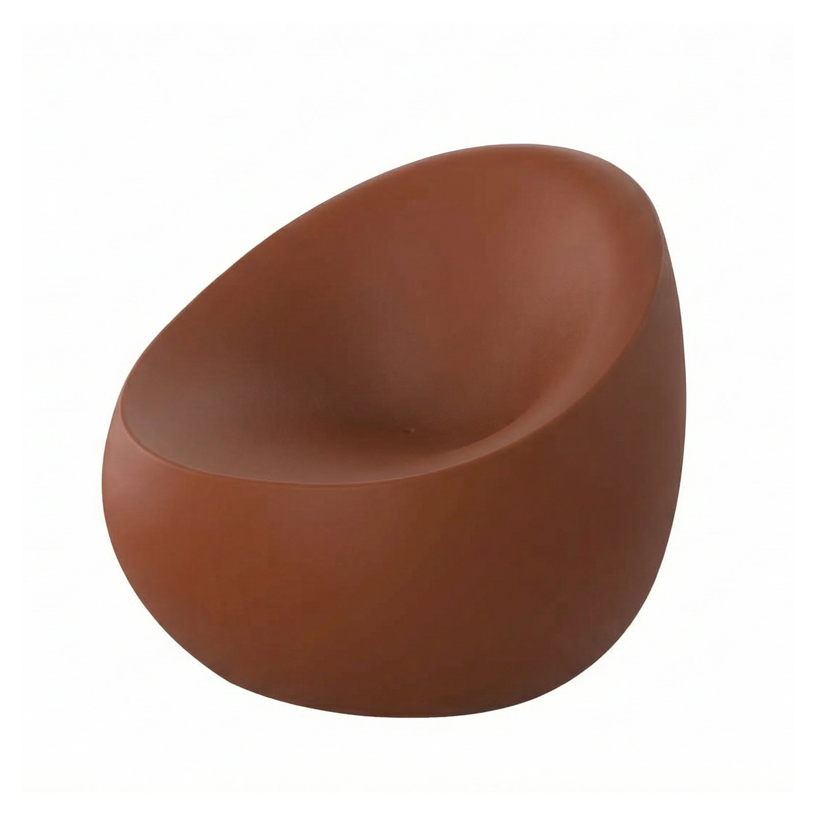 Plastic Outdoor Lounge Chair, Clay