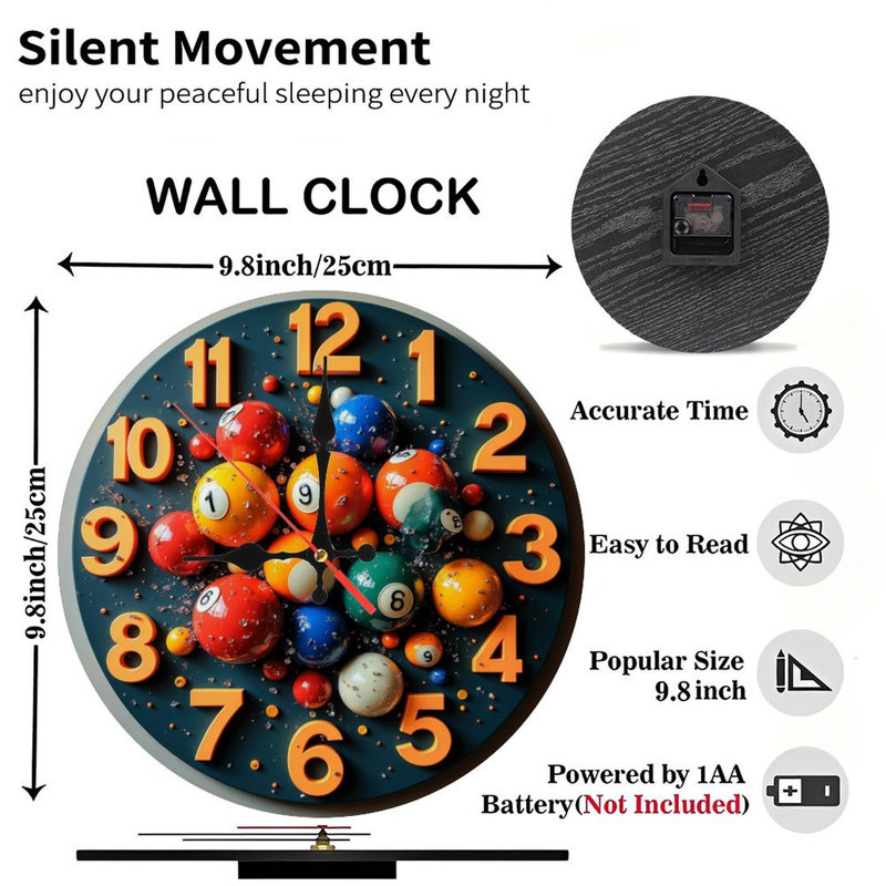 Horloge de boules colorées