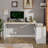 Detrell 65” L-Shape Home Office Desk with Cabinet and Sliding Barn Doors, Farmhouse Executive Desk With Outlet, Rustic Computer Desk-1679165412
