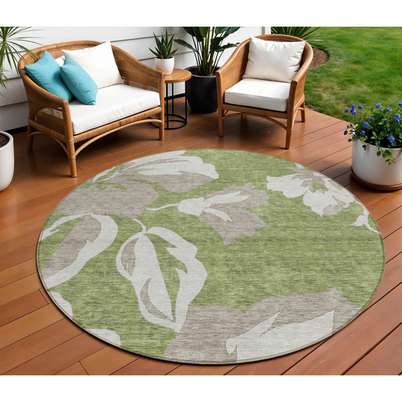 Tapis rond 8 po taupe
