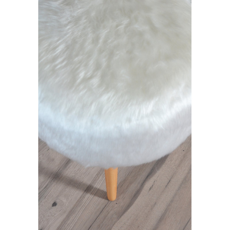 Repose-pieds rond standard de 17 po Rhine, Blanc