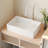 Perch 24" X 15" Square Ceramic White Vessel Sink Bathroom Sink With Slanted Washboard Design
