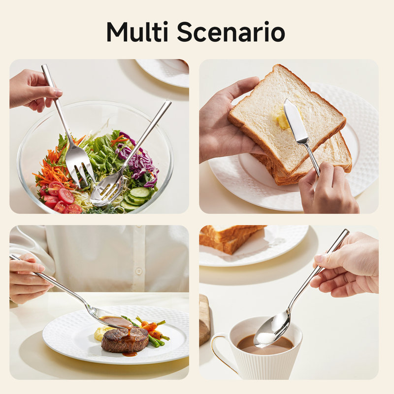 66-piece Silverware Set With Serving Utensils