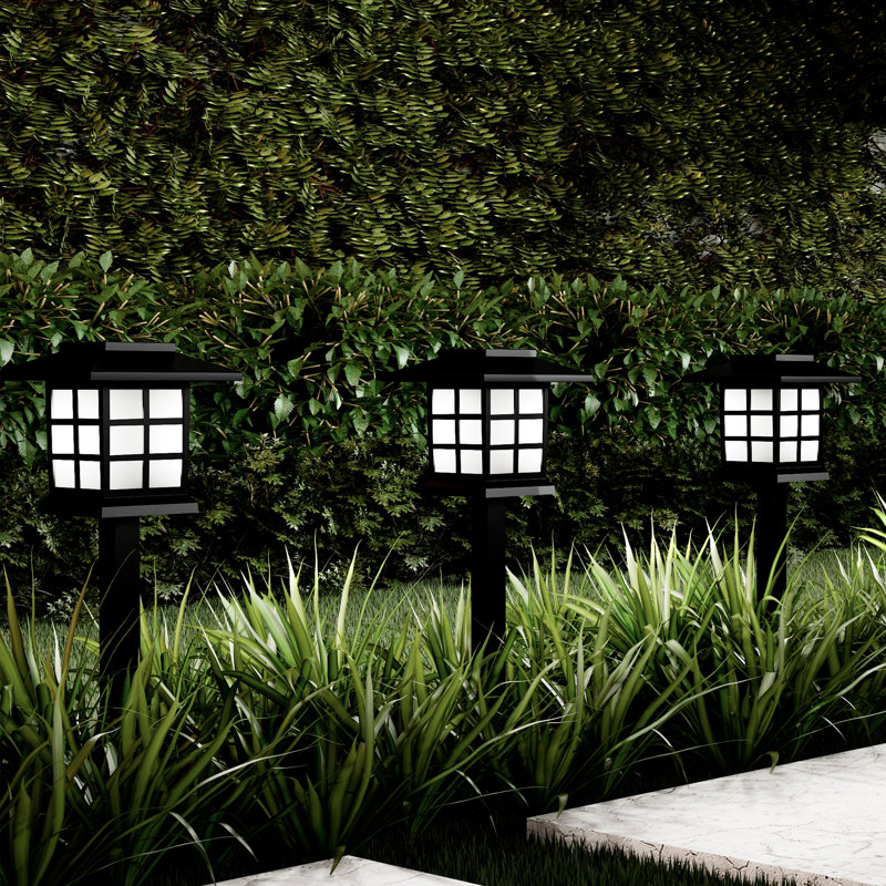 Solar Matte Black Solar Powered Integrated LED Pathway Light Pack