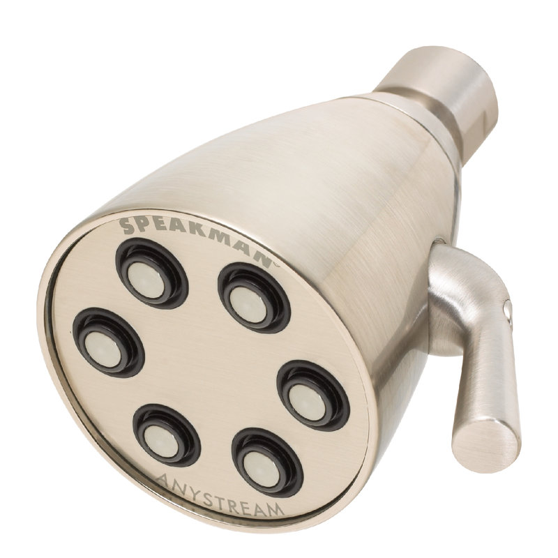 Icon Anystream Multi Function Adjustable Shower Head, Brushed Nickel, 2.5 GPM