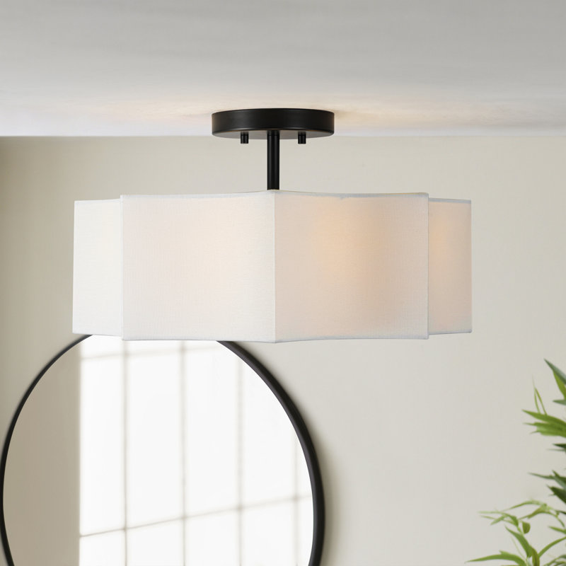 Thornhill 4-Light Modern Fabric Flush Mount Ceiling Light for Living Room