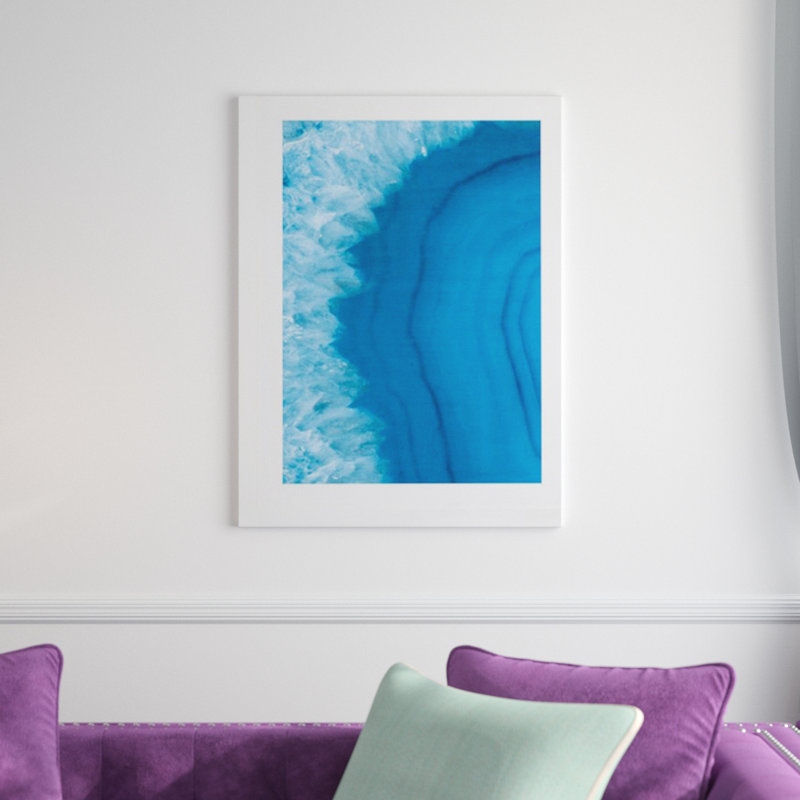 « agate geode i », reproduction, Papier encadré blanc, H 24 po x l 16 po x P 1 po