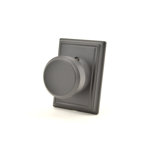Bowery Single Dummy Door Knob from the F-Series with Decorative Addison Rosette
