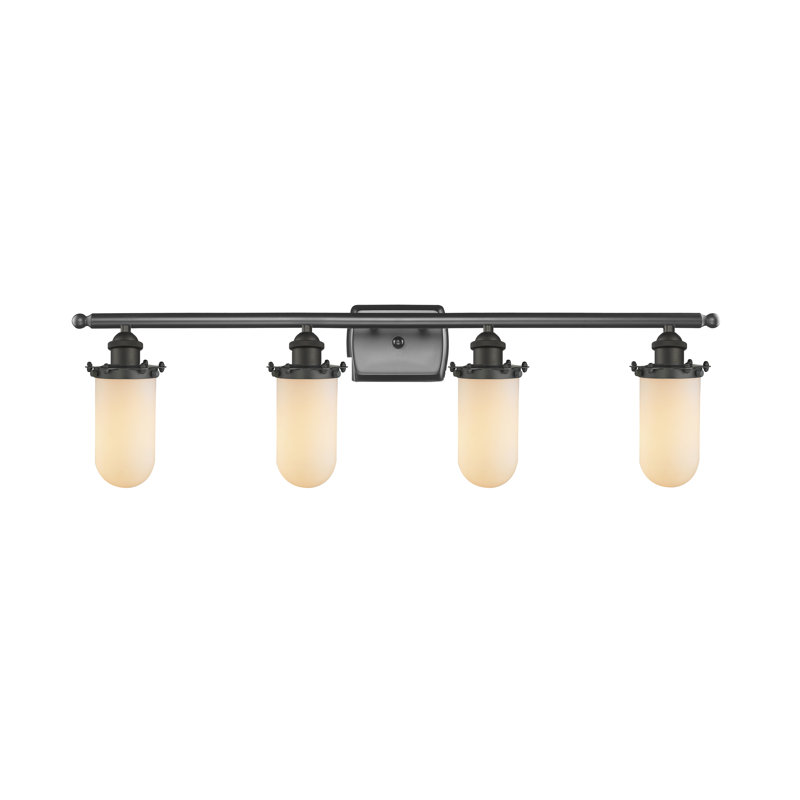 Éclairage pour meuble-lavabo 3 lumières Farview, Bronze huilé, DEL, Blanc mat