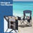 Folding Camping Chair, Oversized Chair, Adjustable Armrests With Cooler Bag, Storage Bag, Mesh Fabric-1425081594