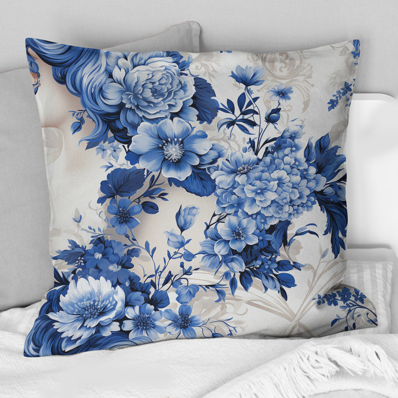 Coussin Cobalo, H 16 po x l 16 po