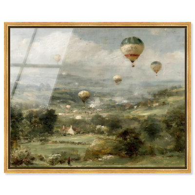 Évasion terrestre I, impression acrylique encadrée, art d'entrée vintage par Art Remedy, cadre blanc, 45 x 36