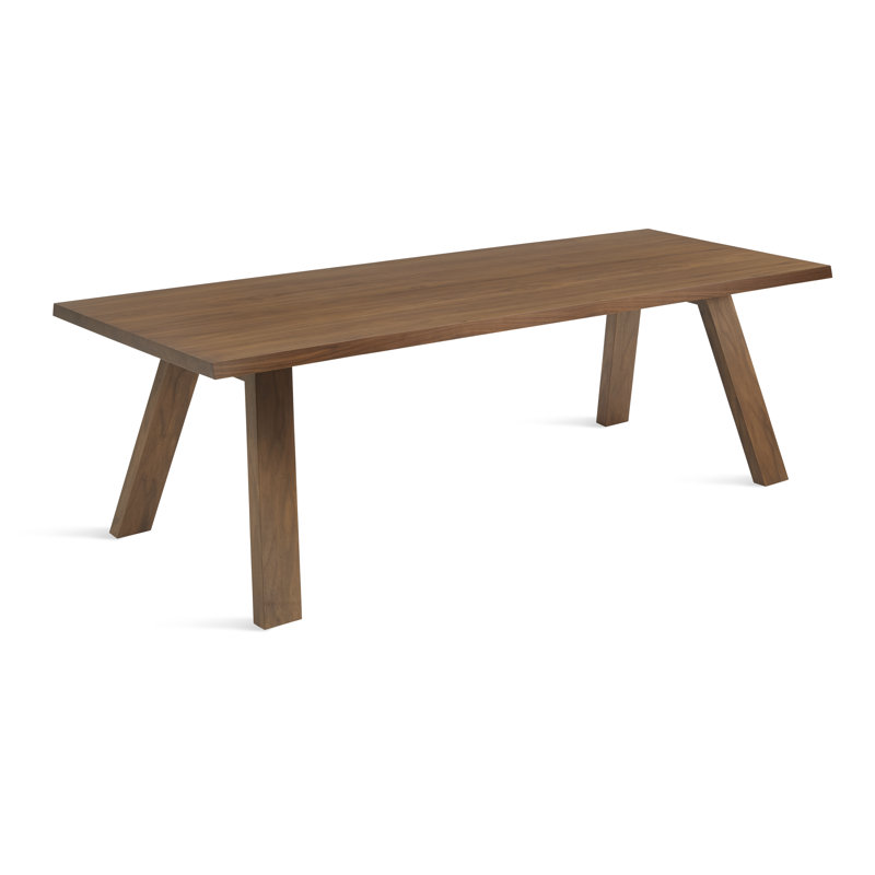 A Walk In The Park Solid Wood Dining Table, Walnut, 38" W x 90" L