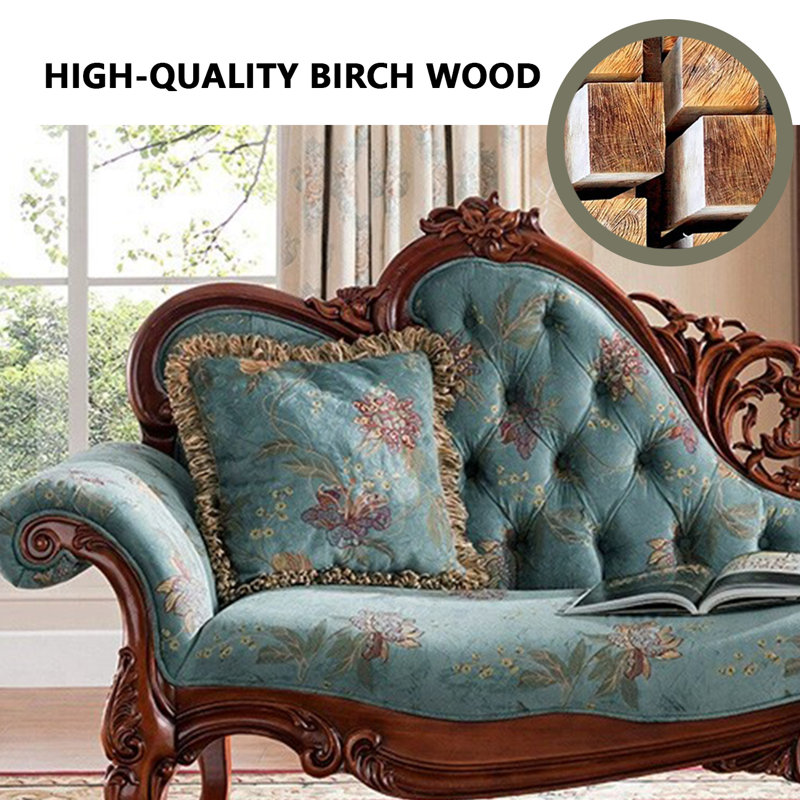 Fauteuil de princesse en bois massif de style américain 71,26 po
