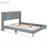 Queen Size Corduroy Platform Bed With Headboard-633384849
