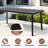 Rectangular Outdoor Dining Table With Umbrella Hole-349370353