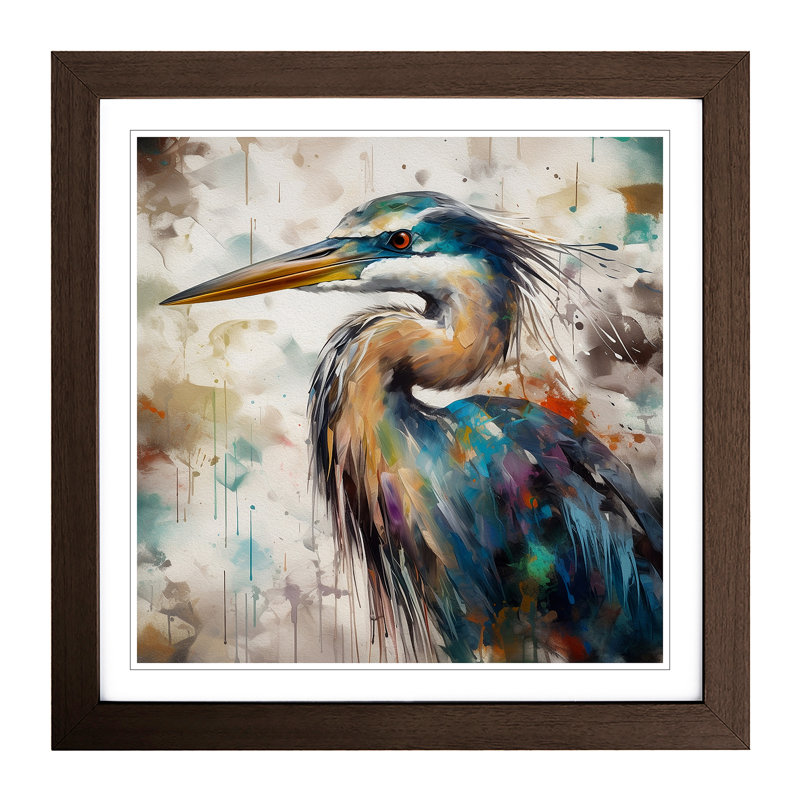 Single Picture Frame Print on Wood, Walnut
