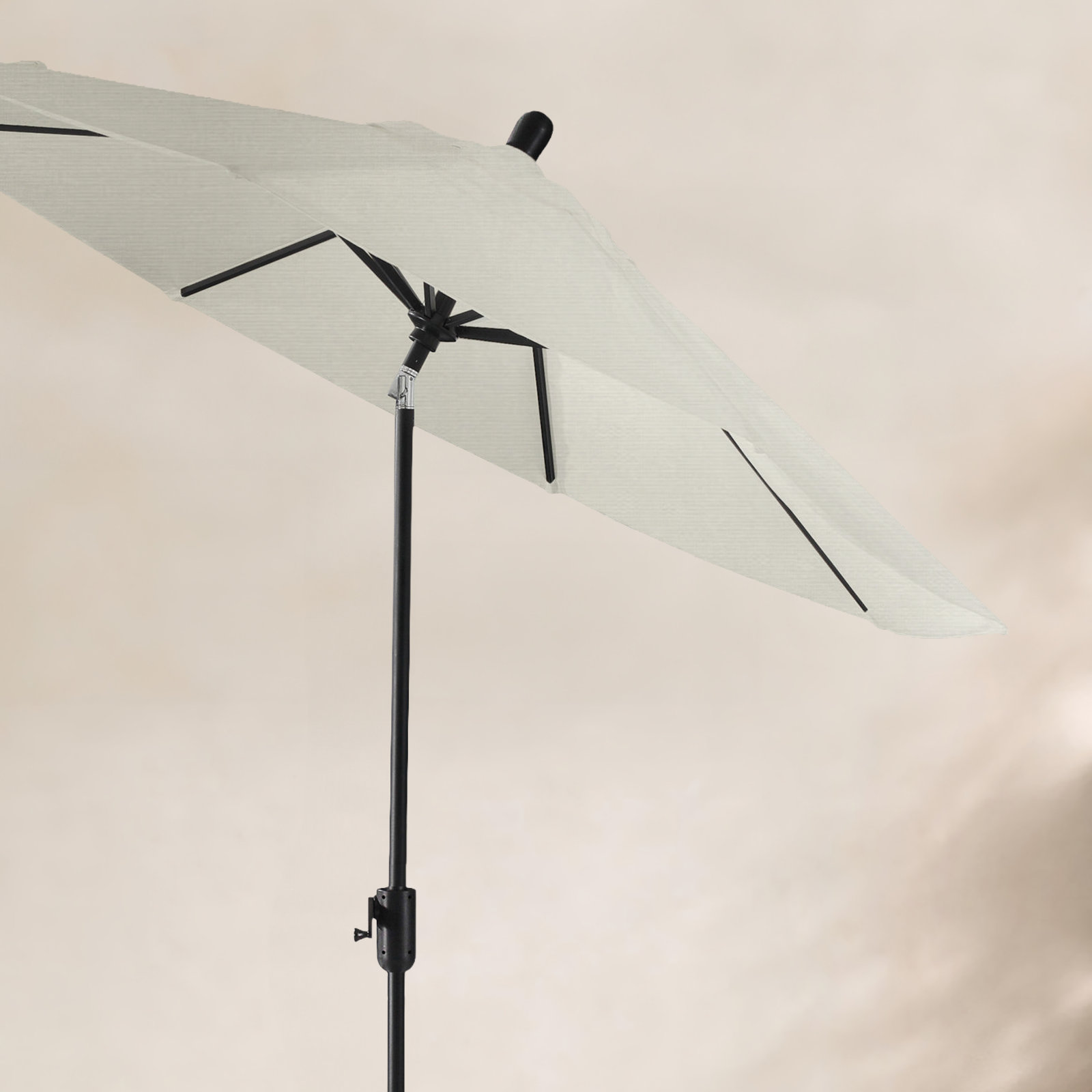 Natalie 8.7' Sunbrella® Market Umbrella, Black Sapphire, Canvas Natural Sunbrella® Canvas