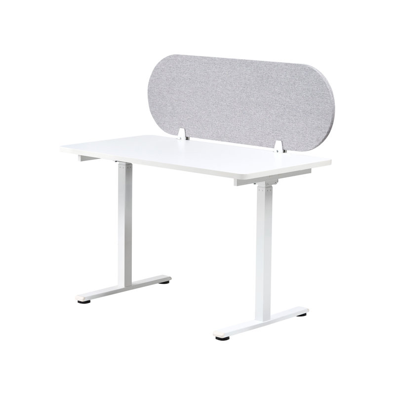 Grey Desk Dividers, 40cm H x 120cm L, Light Grey