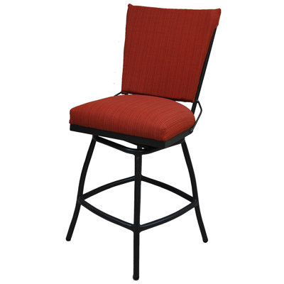 Darin Outdoor Patio Stool with Cushion
