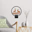 Lampe murale élégante, noir et cuivre, 11,8 x 14,2 x 3,9 pouces | Fabrication 100% métal, 12 W maximum | Interrupteur marche / arrêt, câble de 6,6 pi | Certifié IP44, parfait pour les décorations glamour et fauniques, idéal pour les fêtes et la maison-106854155