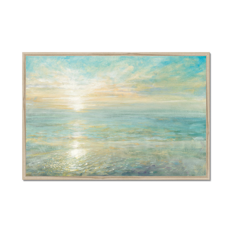 Sunrise by Danhui Nai - Painting, 34cm H x 50cm W x 2.3cm D, Natural Wood Framed Paper Print