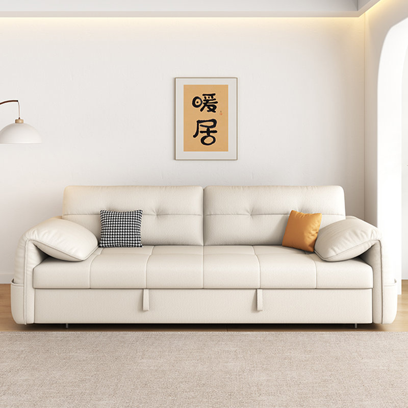 Cream Style Cat Scratch Resistant Leather Adjustable Sofa