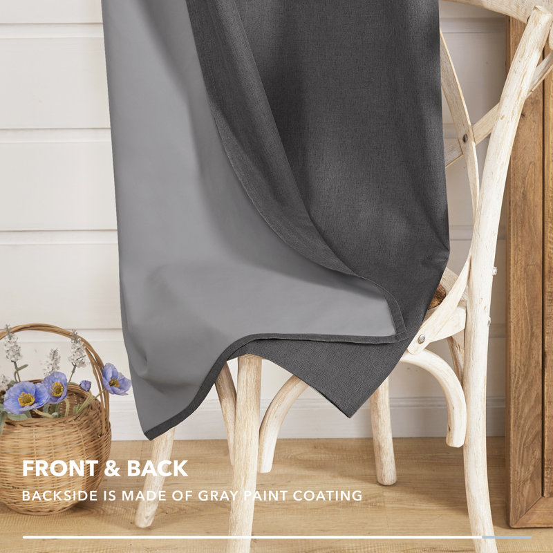 Ipswich Blackout Thermal Grommet Curtain Panels, 52" W x 63" L, Light Gray