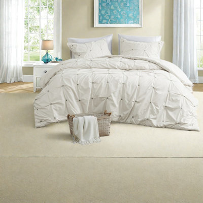 Ensembles de literie très grand / très grand de qualité supérieure, 100% coton avec broderie élastique, design moderne et antimicrobien