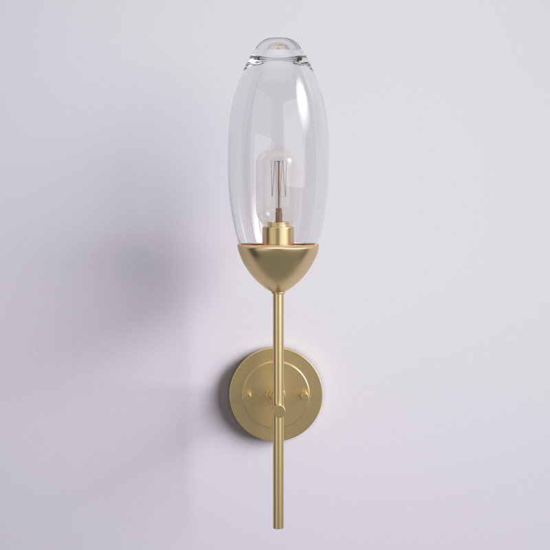 Blakeley Iron Wallchiere, Rubbed Brass