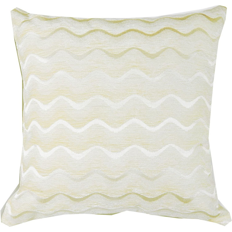 Loretto Chevron Square Throw Pillow Cover, Cream
