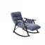 Petit fauteuil inclinable et berçant en velours bleu riche de 42 po par xpiyaer