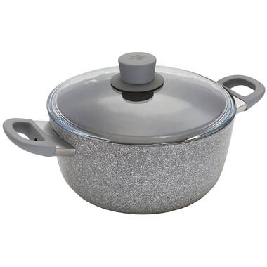 Oster Anetta 5 qt. Nonstick Aluminum Dutch Oven with Lid in Navy