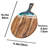 Round Acacia Wood & Resin Charcuterie Board With Handle - Non-porous Durable Serving Tray For Meat, Cheese, Bread, Pizza, Easy-clean Kitchen & Dining Table Decor
