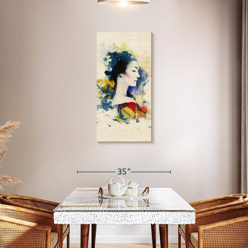 Classic Geisha Portrait, 42" H x 21" W